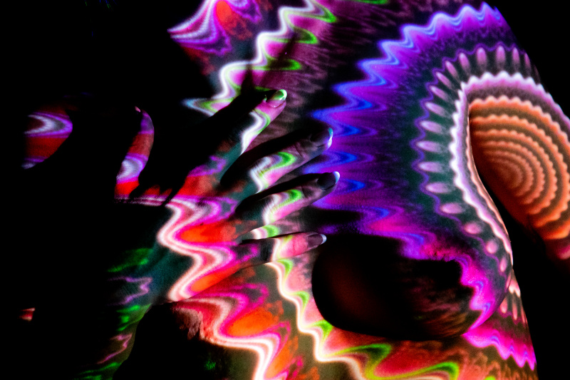 Body-Lightpainting--Lichtprojektionen